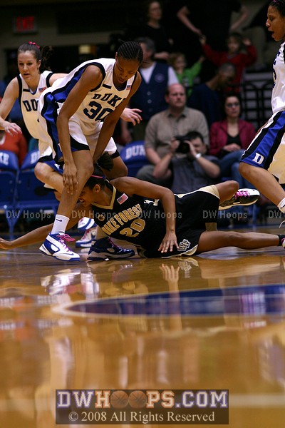 Carrem Gay turns over Wake's Brittany Waters