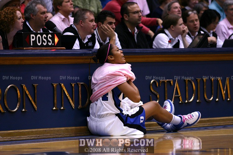 Krystal Thomas first entered the game with 8:25 left in the first half