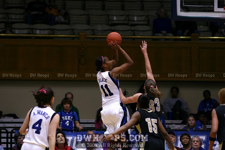 Chante Black was guarded more closely in the second half, going 0-3 from the floor in her seven minutes of action