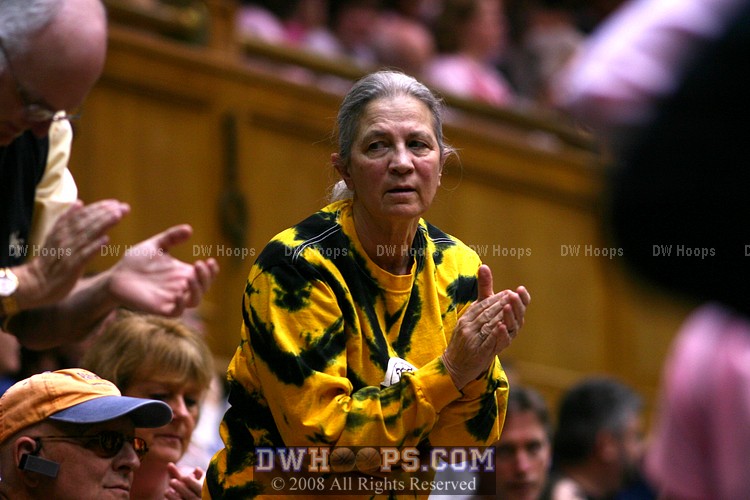 A Wake supporter encourages Brittany Waters, who like most of the Deacs had a tough day