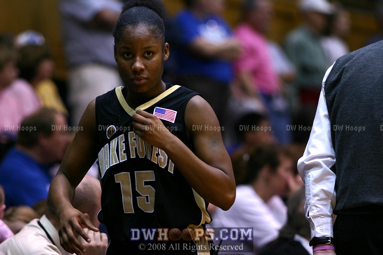 Kem Wilson, who dished out four of Wake's seven assists, heads to the bench