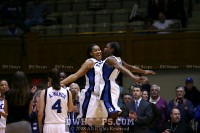 A soaring chest-bump for Joy Cheek from Karima Christmas - Pregame - 