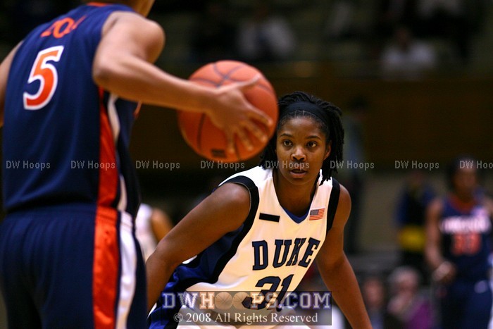 Our traditional KJ on defense photo - it was a great day for it as she completely smothered Sharnee Zoll