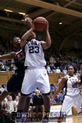 Sequence: Wanisha Smith drives to the goal, is fouled by Monica Wright, and ties the game with two free throws - 4-4 - 18:04 1st