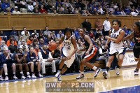 Keturah Jackson drives to the hoop for a layup, Duke would lead the rest of the half - 6-4 - 17:45 2nd