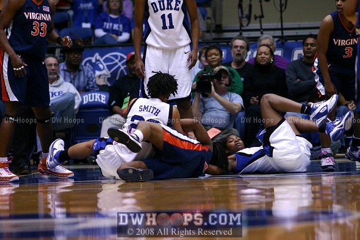 Bodies hit the floor again, and they would many times in what Debbie Ryan called "their most physical game of the season"