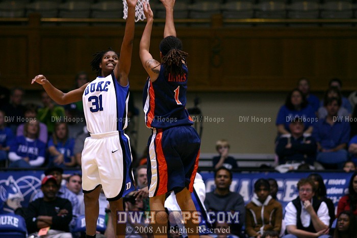 KJ was a touch late, but her D was good enough that Littles did not hit - plus she got the board