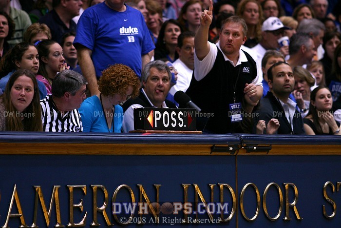 Perhaps thanks to Duke BME our PA announcer's tongue points the same way as the possession arrow.