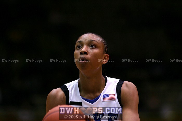 Carrem Gay on the line, making one of two to double Duke's lead