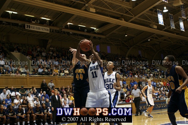 Chante Black boarded Mitch's 3 point miss, but immediately travelled