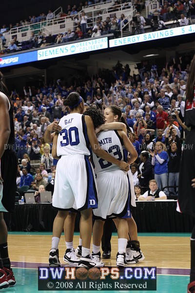 Sequence: Abby gets the layup and is fouled; chest bump and ensuing huddle