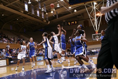 Shay Selby launches from the top of the key -  - 