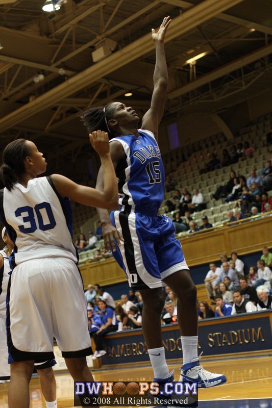 Bridgette Mitchell puts up a shot in the lane