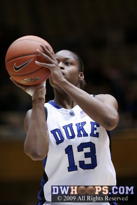 Karima Christmas' free throw ended Miami's 13-0 run and put Duke back in the lead