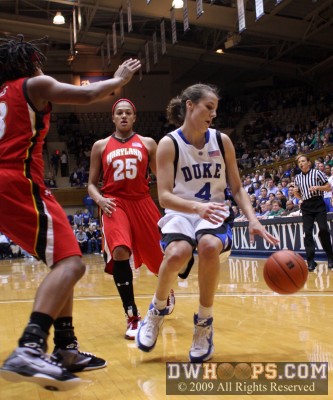 Abby Waner sees the double team and dribbles out of it -  - D4;