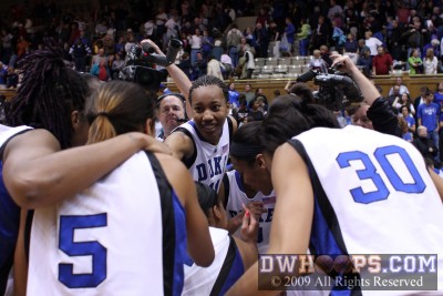Chante Black in the Duke huddle -  - 