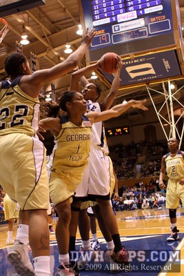 Chante Black scores through the fray in the paint