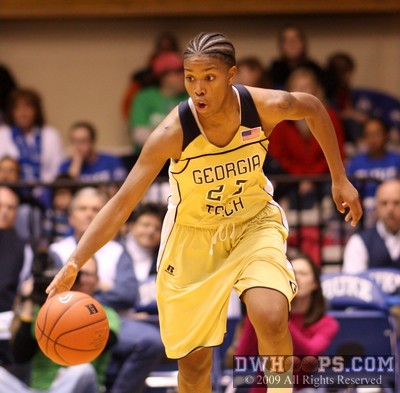 Deja Foster starts a fast break for Tech