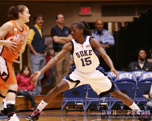 Bridgette Mitchell stretches out on defense