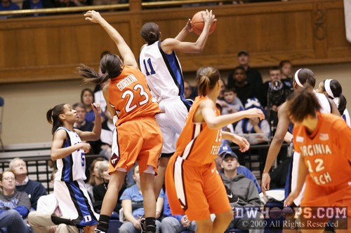 Chante Black pulls down a rebound