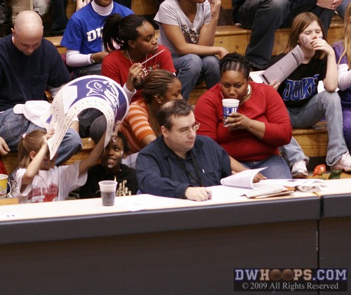 DWHoops Rob Clough is oblivious to the beautiful poster that a young fan is trying to display to him