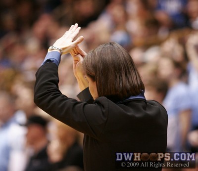 After Abby Waner's third foul, Coach McCallie has seen enough and calls a time out