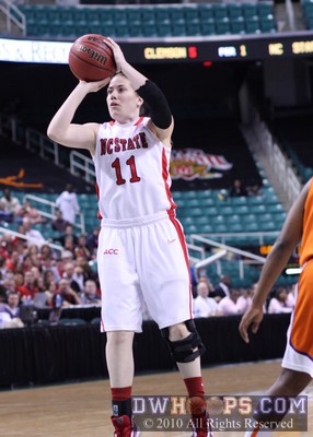 Emili Tasler tries a three -  - 