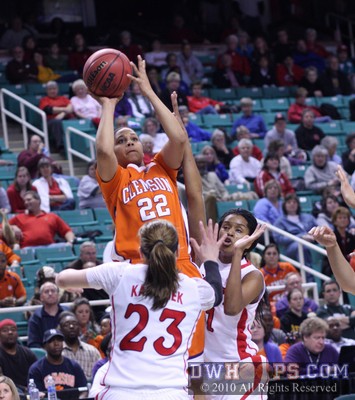 Thomas pours in two of her Clemson high 17 points -  - 
