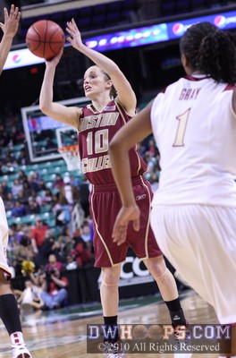 BC's Kerri Shields hits a trey -  - 