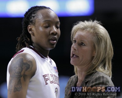 FSU Head Coach Sue Semrau with Alysha Harvin -  - 