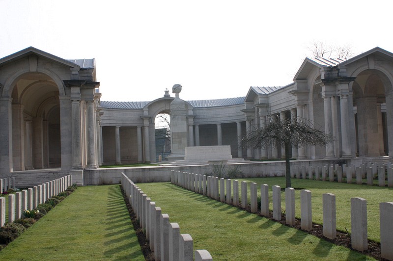 Headstones at Faubourg-D�Amiens Cemetery, Arras, France